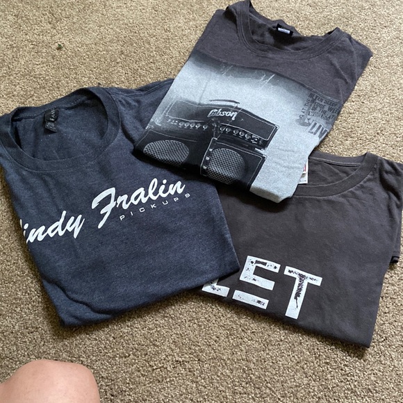 🔥 3/$12 Bundle-3 men’s grey GUITAR themed hi quality t-shirts -XL - Picture 1 of 4